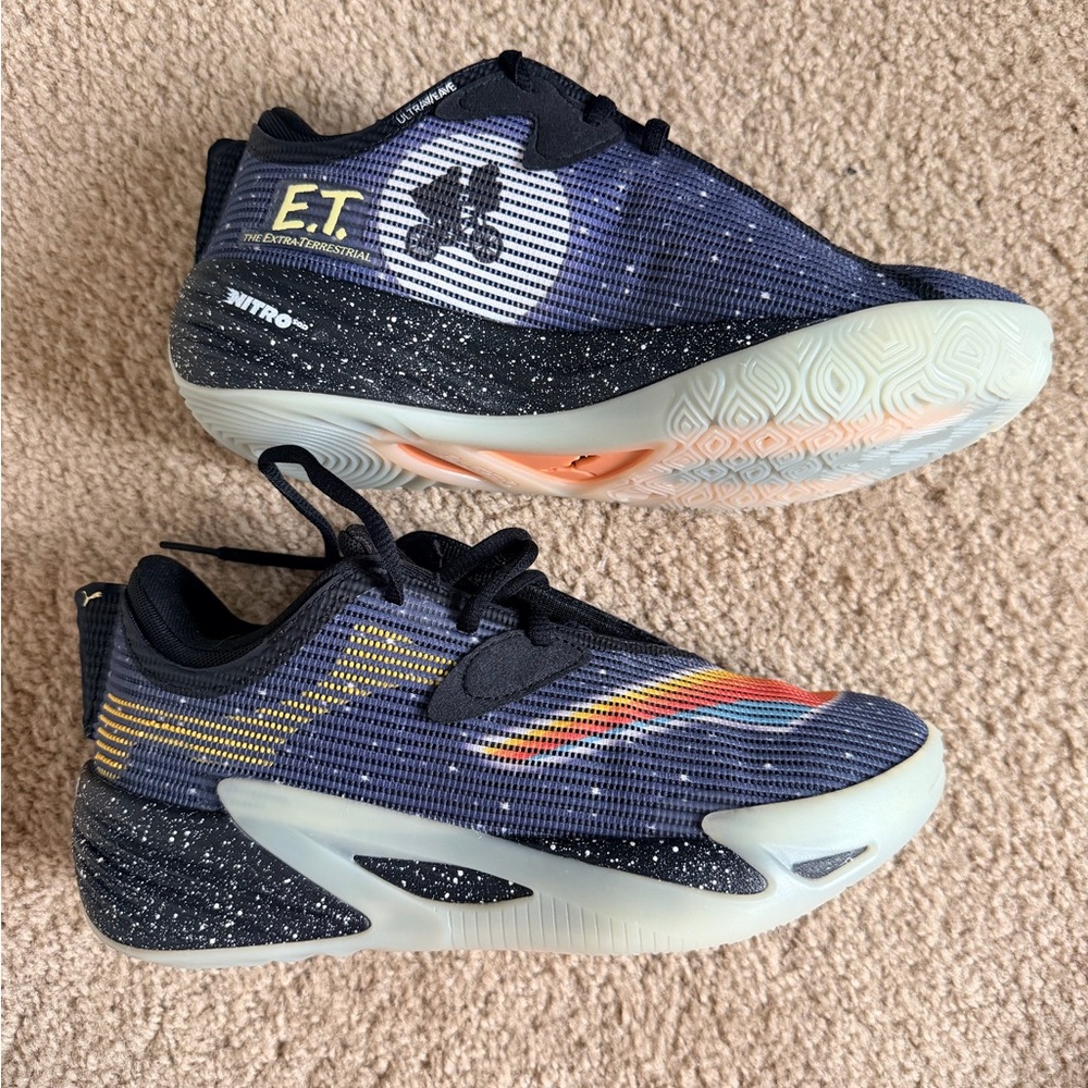 Puma E.T. Themed Navy and White Athletic Shoes